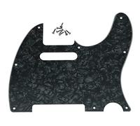 KAISH 8 Hole Tele Style Pickguard TL Guitar Pick Guard Scratch Plate for Tele/Telecaster Black Pearl