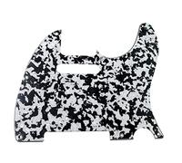 KAISH 8 Hole Tele Style Pickguard TL Guitar Pick Guard Scratch Plate for Tele/Telecaster Black/White Agate