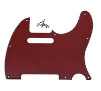 KAISH 8 Hole Tele Style Pickguard TL Guitar Pick Guard Scratch Plate for Tele/Telecaster Red 3 Ply