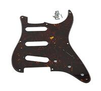KAISH 8 Hole Vintage Strat SSS Guitar Pickguard ST Scratch Plate for USA/Mexico Stratocaster/Strat Dark Tortoise