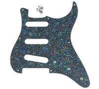 KAISH 8 Hole Vintage Strat/ST Style Pick Guard SSS Guitar Pickguard for USA/Mexico Stratocaster/Strat Abalone Pearl