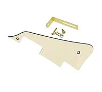 KAISH Aged White 3 Ply LP Guitar Pickguard with Gold Bracket for Epi Les Paul