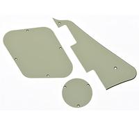 KAISH Aged White 3 Ply LP Standard Pickguard and LP Rear Control Plate Switch Plate Cavity Covers for Les Paul Made in USA