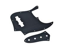 KAISH Aluminum Anodized 4 String Jazz J Bass Pickguard with Metal JB Control Plate and Screws for American/Mexican FD Jazz Bass Black