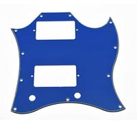 KAISH American Standard SG Full Face Pickguard Guitar Pick Guard for USA SG Special Guitar Blue 3 Ply