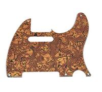 KAISH American Vintage 5 Hole Tele Pickguard TL Guitar Pick Guard Scratch Plate for Tele/Telecaster Tiger Stripe