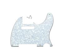 KAISH American Vintage 5 Hole Tele Pickguard TL Guitar Pick Guard Scratch Plate for Tele/Telecaster White Pearl