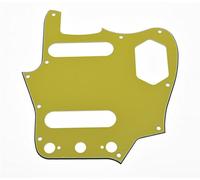 KAISH American Vintage Style JAG Guitar Pickguard JAG Scratch Plate for Jaguar Guitar Yellow 3 Ply