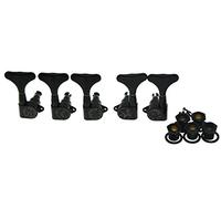KAISH Black 2+3 Sealed Bass Tuners 2L3R Tuning Keys Pegs 5 String Bass Guitar Machine Heads