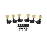 KAISH Black 3+3 Locking Tuners 21:1 Locking Tuning Machines Locking Tuning keys with Vintage Keystone Buttons for USA LP/Les Paul/SG/ES/Acoustic Guitars