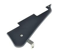 KAISH Black 3 Ply LP Guitar Pickguard with Nickel Stainless Steel Bracket and Steel Mounting Screws for USA Les Paul
