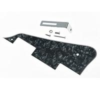 KAISH Black Pearl LP Guitar Pickguard with Chrome Bracket for Epiphone Les Paul