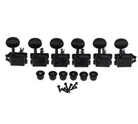 KAISH Black Split Post Vintage Guitar Tuning Keys Tuners Machine Heads for Strat/Tele Korea Made