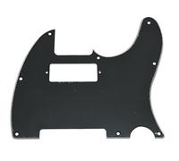 KAISH Black Tele Guitar Pickguard Scratch Plate with Mini Humbucker Hole for Fender Telecaster
