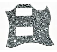 KAISH Black/White Shell Standard SG Full Face Guitar Pickguard for USA SG Special Guitar