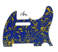 KAISH Blue Shell Tele Guitar Pickguard Scratch Plate for Fender Telecaster