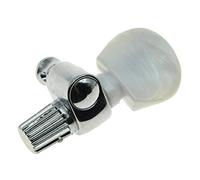 KAISH Chrome 5th Banjo Geared Tuner Tuning Keys Peg Machine Heads w/Pearl Button