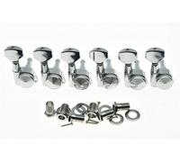 KAISH Chrome Locking Guitar Tuners 6 Inline Tuning Keys Machine Heads Korea Made