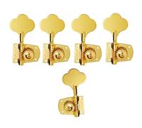 KAISH Cloverleaf 5 String Bass Tuners Bass Tuning Machines 5 String Bass Tuning Keys for Standard/Highway One Series Jazz Bass J Bass/Precision Bass P Bass Gold 4 Right/1 Left