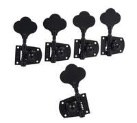 KAISH Cloverleaf 5 String Bass Tuners Bass Tuning Machines 5 String Bass Tuning Keys for Standard/Highway One Series Jazz Bass J Bass/Precision Bass P Bass Black 4 Right/1 Left