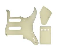 KAISH Electric Guitar Pickguard Set Tremolo Back Plate Electronic Control Cavity Cover for Yamaha Pacifica PAC 112V&212V&612V HSS Series Guitars Cream