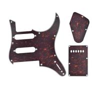 KAISH Electric Guitar Pickguard Set Tremolo Back Plate Electronic Control Cavity Cover for Yamaha Pacifica PAC 112V&212V&612V HSS Series Guitars Red Tortoise