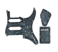 KAISH Electric Guitar Pickguard Set Tremolo Back Plate Electronic Control Cavity Cover for Yamaha Pacifica PAC 112V&212V&612V HSS Series Guitars Black Pearl