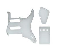 KAISH Electric Guitar Pickguard Set Tremolo Back Plate Electronic Control Cavity Cover for Yamaha Pacifica PAC 112V&212V&612V HSS Series Guitars White