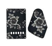 KAISH Electric Guitar Tremolo Trem Back Plate Cover Electronic Control Cavity Cover for Yamaha Pacifica PAC 112V&212V&612V HSS Series Guitars Flower Pattern