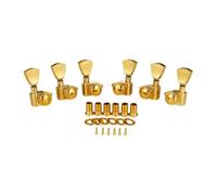 KAISH Gold 3+3 Locking Tuners 21:1 Locking Tuning Machines Locking Tuning keys with Keystone Buttons for USA Les Paul/SG/ES/or Acoustic Guitars