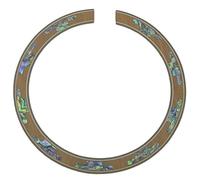 KAISH High Qaulity 110 * 12 * 0.8mm Acoustic Guitar Soundhole Sapelli Rosette Abalone Shell Design