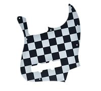 KAISH J Bass Style 3D Printed Plastic Pickguard 4 String Bass Pick Guard Scratch Plate for USA/Mexico Jazz J Bass Black/White Grid