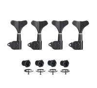 KAISH Lefty 4 String 18:1 Sealed Bass Tuners Left Handed Bass Guitar Tuning Keys Tuning Machine Heads for Ibanez/Yamaha Style Acoustic/Electric Bass Black
