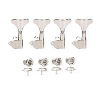 KAISH Lefty 4 String 18:1 Sealed Left Handed Bass Tuners Bass Guitar Tuning Keys Tuning Machine Heads for Ibanez/Yamaha Style Acoustic/Electric Bass Nickel