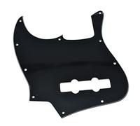 KAISH Lefty 4 String J Bass Style Pickguard Left Handed Bass Pick Guard Scrach Plate for USA/Mexico Jazz J Bass Black 3 Ply