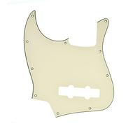 KAISH Lefty 4 String J Bass Style Pickguard Left Handed Bass Pick Guard Scrach Plate for USA/Mexico Jazz J Bass Cream 3 Ply