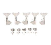 KAISH Lefty 5 String 3L2R 18:1 Sealed Bass Tuners Left Handed Bass Guitar Tuning Keys Tuning Machine Heads for Ibanez/Yamaha Style Acoustic/Electric Bass Nickel