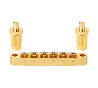 KAISH LP Guitar Roller Saddle Bridge Tune-O-Matic Bridge with Clip-Lock For Les Paul,SG,ES,Dot,Bigsby Gold