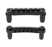 KAISH LP Guitar Roller Saddle Tune-O-Matic Bridge and Tailpiece Stop Bar with Clip-Lock For Les Paul/SG/ES/Dot Black