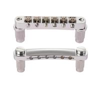 KAISH LP Guitar Roller Saddle Tune-O-Matic Bridge and Tailpiece Stop Bar with Clip-Lock For Les Paul/SG/ES/Dot Chrome
