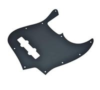 KAISH Matte Aluminium Jazz Bass Style Pickguard Metal Anodized J Bass Pick Guard Scratch Plate for American/Mexican Jazz J Bass Matte Black