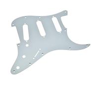 KAISH Matte Aluminium ST/Strat Style SSS Pickguard Metal Anodized ST Pick Guard Scratch Plate for American/Mexican ST/Strat Matte Silver