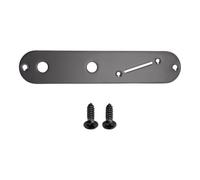 KAISH Metal 32mm Width Slanted Tele Control Plate with Angled Switch Hole for Telecaster Guitar Black