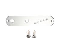 KAISH Metal 32mm Width Slanted Tele Control Plate with Angled Switch Hole for Telecaster Guitar Chrome