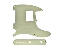 KAISH Metal Aluminum Anodized Tele Humbucker Pickguard with Metal Tele Control Plate and Screws for American/Mexican Telecaster Gold
