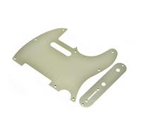 KAISH Metal Aluminum Anodized Tele Pickguard with Metal Control Plate and Screws for American/Mexican Telecaster Gold