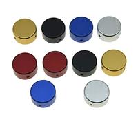KAISH Metal Electric Guitar Effect Pedal Footswitch Topper Aluminium Effect Foot Nail Caps Pedal Protection Cap with Multi Colors 10-Pack