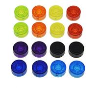 KAISH Metal Electric Guitar Effect Pedal Footswitch Topper Aluminium Effect Foot Nail Caps Pedal Protection Cap with Multi Colors 10-Pack