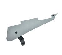 KAISH Metal Silver Aluminum Anodized Modern Style LP Guitar Pickguard Scratch Plate with Metal Black Bracket Fits Epiphone Les Paul