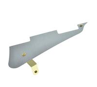 KAISH Metal Silver Aluminum Anodized Modern Style LP Guitar Pickguard Scratch Plate with Metal Gold Bracket Fits Epiphone Les Paul